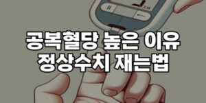 공복혈당 높은이유