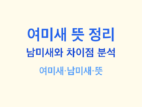 여미새 뜻 썸네일